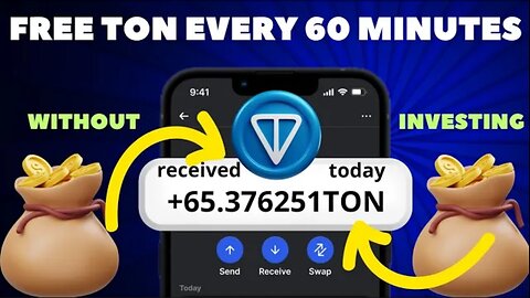 1 CLICK = 6 TON coin 🤩 Earn free TonCoin Every 1 Hour