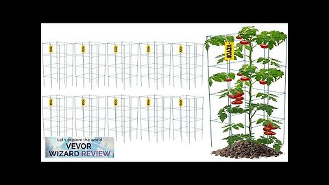 VEVOR Tomato Cages 11.8" x 11.8" x 46.1" 10 Packs Square Plant Review