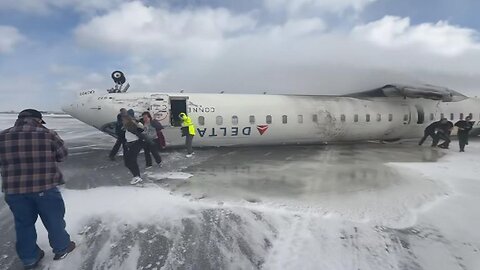 BREAKING: Delta plane flips upside down at Toronto airport, injuring passengers flying from the US