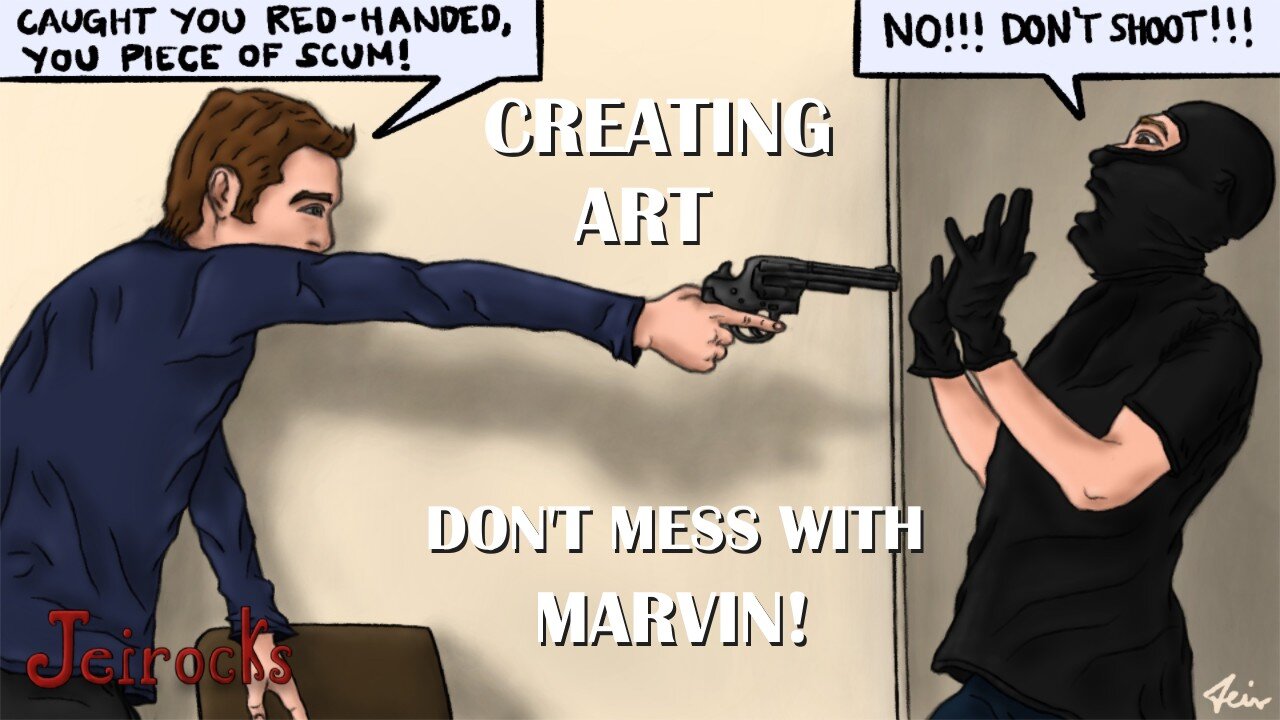 Creating Art with Characters I Thought Up - Don't Mess with Marvin!