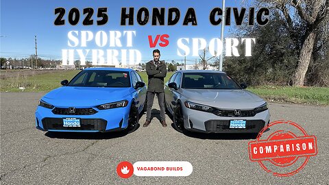 2025 Honda CIVIC Sport HYBRID vs Sport. Direct differences!