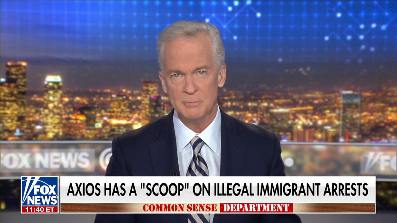 Trace Gallagher Roasts Axios 'Big Scoop' On Migrant Arrest Numbers Between Trump And Biden