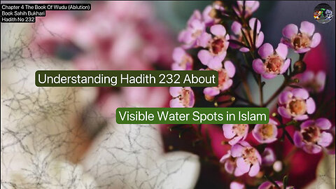 ❤️ Sahih Bukhari Hadith 232: Water Spots on the Prophet’s Clothes,volume 4❤️18 Jan 2025