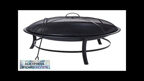 Mainstays 26" Round Iron Outdoor Wood Burning Fire Pit Black Review