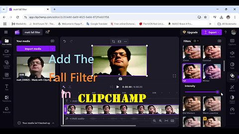 Add The Fall Filter In Clipchamp