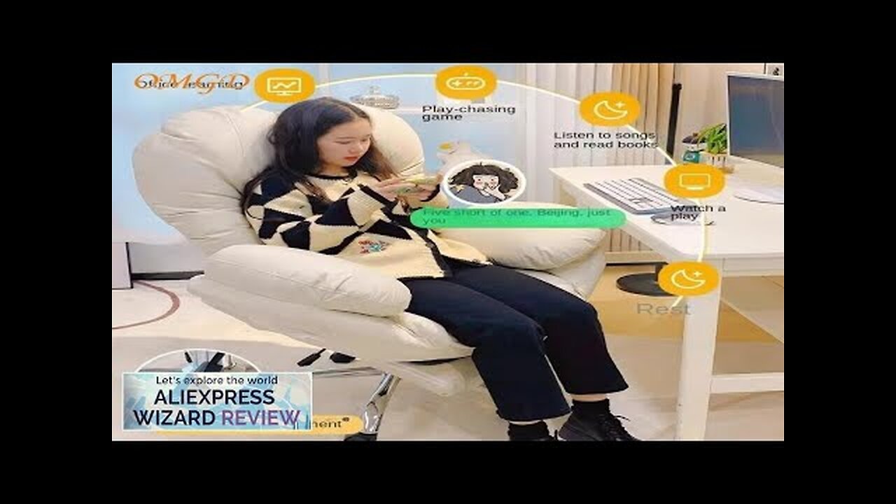 OMGD Lazy Computer Chair Sofa Chair Household Comfortable Sedentary Study Chair Backrest Review