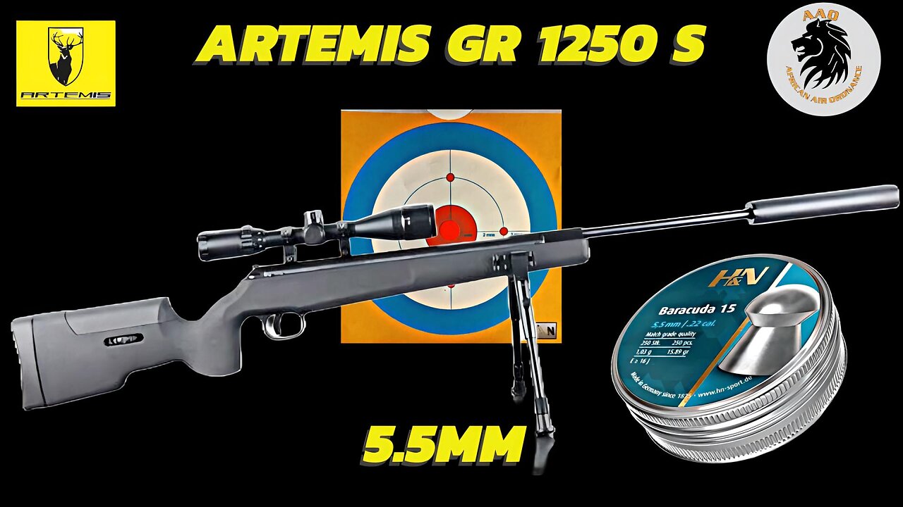 Artemis GR 1250 S Test with HN Barracuda 15 89gn Pellets at 25 yards