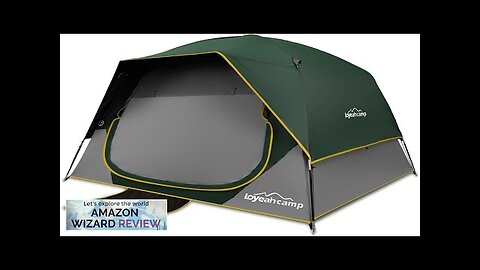 4 Person Blackout Camping Tent Easy Setup Waterproof Family Dome Tent Review