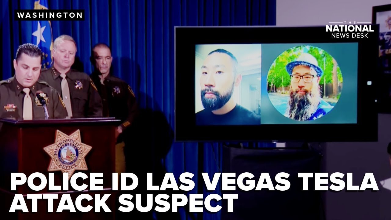 Las Vegas Tesla attack suspect, Paul Kim, seen in surveillance