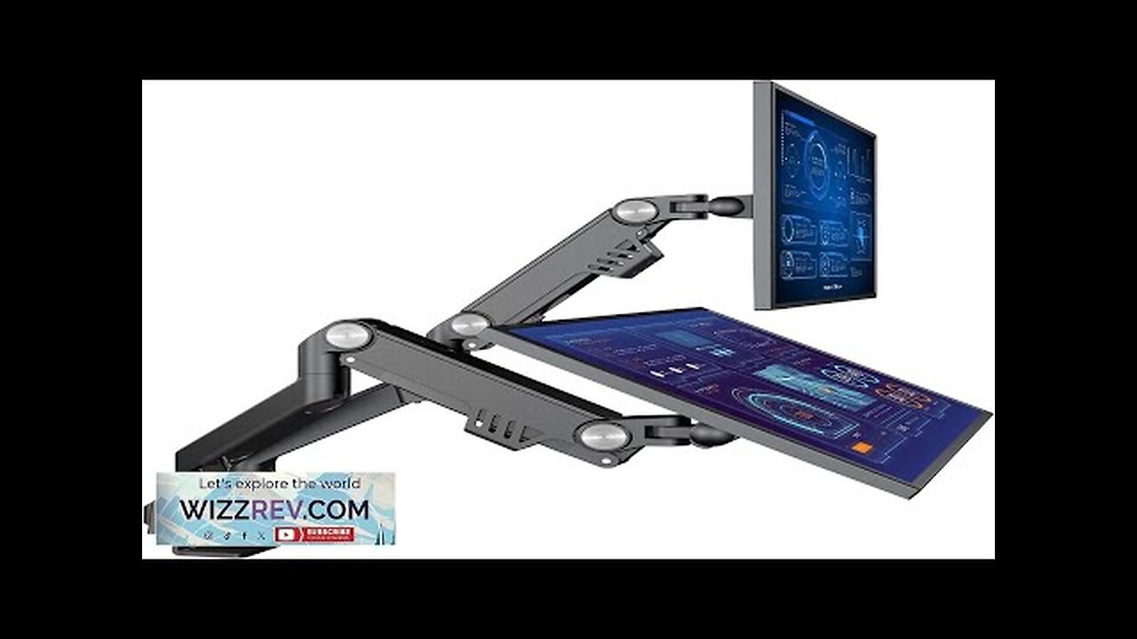 AVLT Dual 17"-35" Monitor Arm Desk Mount fits Two Flat/Curved Monitor Full Review