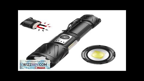 Bikight Powerful Zoomable Flashlight with COB Sidelight with 18650 Battery Magnet Tail Review