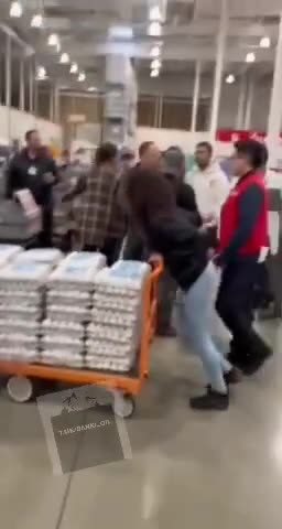 They are hoarding and fighting over eggs in the US now?