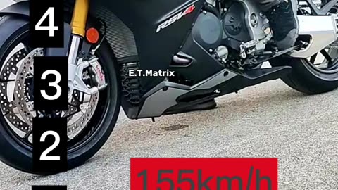 Maximum speed for each gear on an Aprilia RSV4 1100