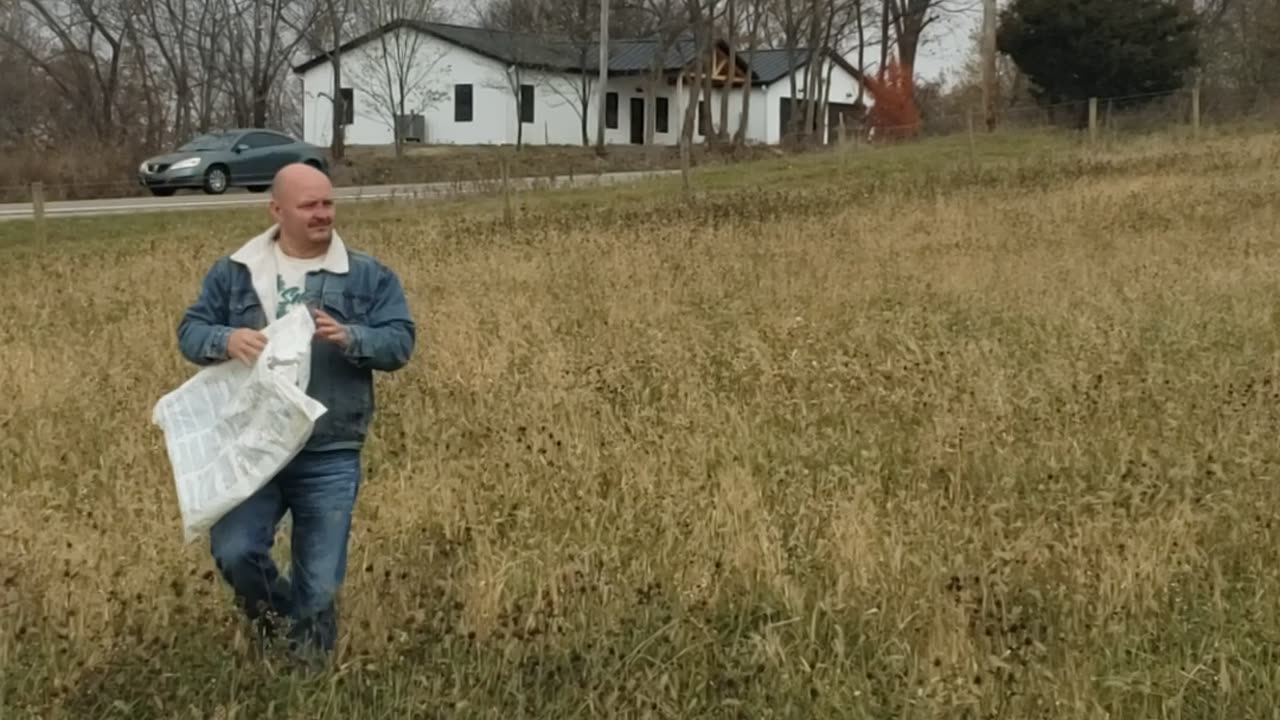 Man Pulls Feed Bag Off Goat's Head