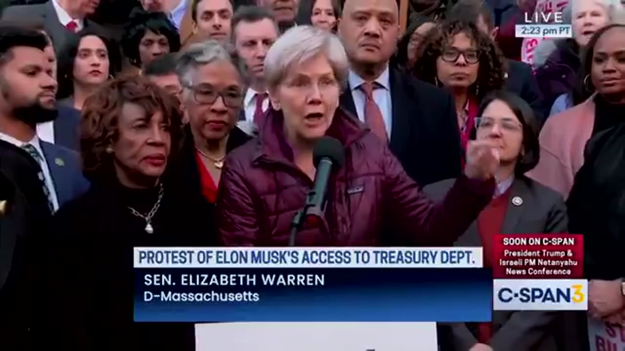 Elizabeth Warren claims that Elon Musk is “seizing power from the American people.”