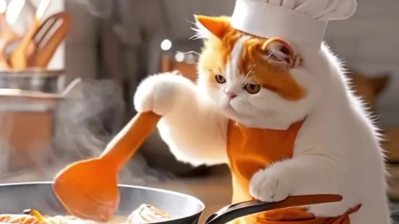 AI Cat Gets Creative: Making a Fish #AICats #CuteAICats #mqaicatsworld #mq