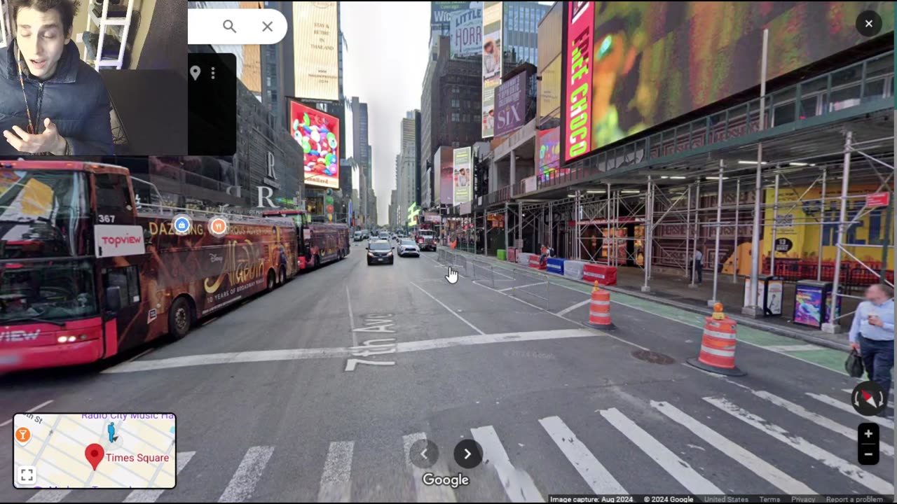 Tutorial For How To Virtually Travel To Times Square In New York City On Google Maps