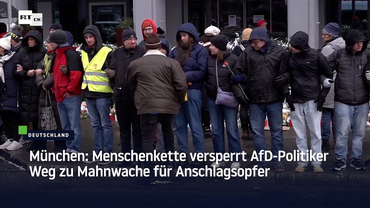 München: Menschenkette versperrt AfD-Politiker Weg zu Mahnwache für Anschlagsopfer