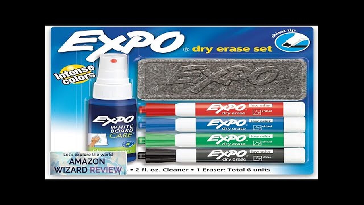 EXPO Low Odor Dry Erase Marker Set with White Board Eraser Review