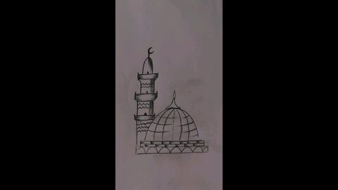 How to draw a beautiful islamic minar | practical Art | made by Qarni. | #prayerwheel #religiousartw