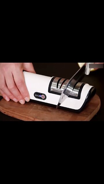 Professional Multi-function Automatic Non-Slip Kitchen 3 Gear Electric Knife Sharpener