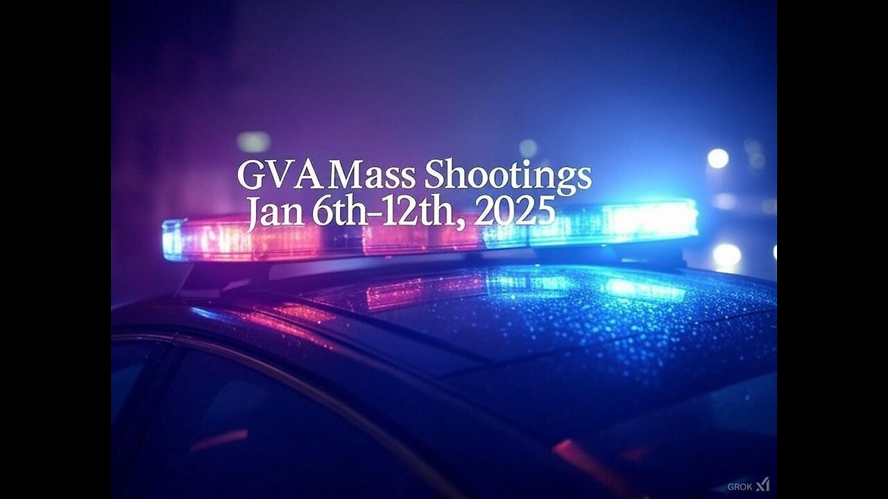 Mass Shootings according Gun Violence Archive for January 6th to January 12th, 2025