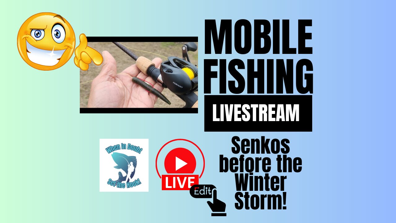 BFS Fishing Senkos Before the Cold Front Arrives - Edited #mobile #fishing #livestream