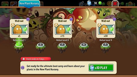 Plants vs Zombies 2 - Plant Nursery - Wall-nut - December 2024