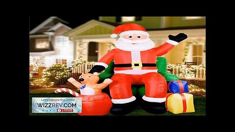 7.5FT Christmas Inflatable Santa Claus on Sofa with Bear Gift Box Built-in Review