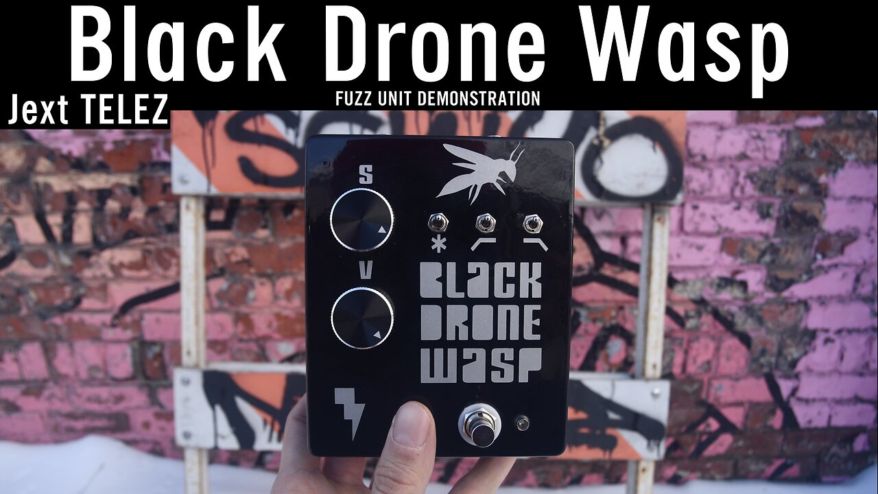 🦟 Black Drone Wasp ⚡ Jext TELEZ 🎸 fuzz guitar pedal demonstration 🎶 Big Muff Face 🎵 Electro-Harmonix