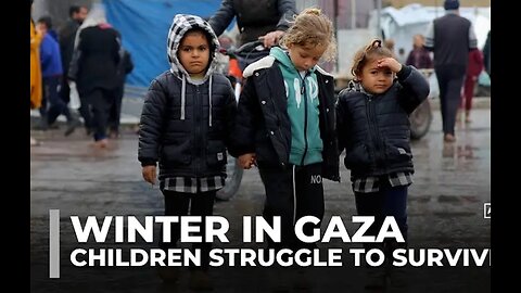 winter rains and cold compound misery for Palestinian children in gaza