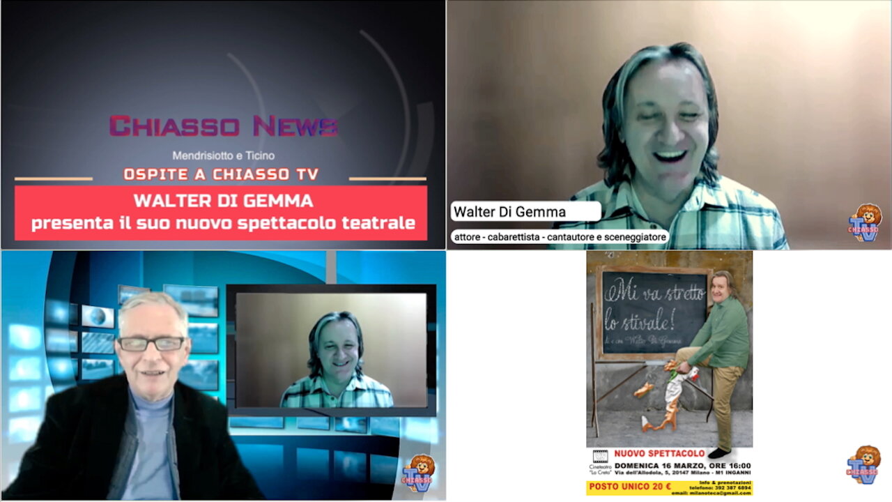 Intervista esclusiva a Walter Di Gemma sul suo novo spettacolo