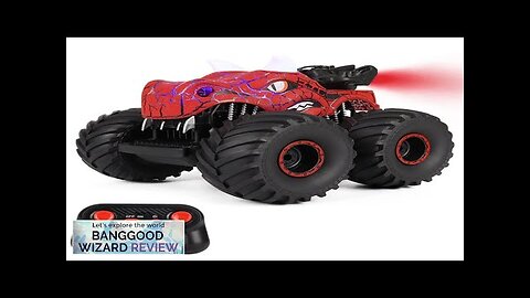 2.4G Dinosaur Spray Stunt Cars With Music Cool Lighting Simulation RC Off-road Review