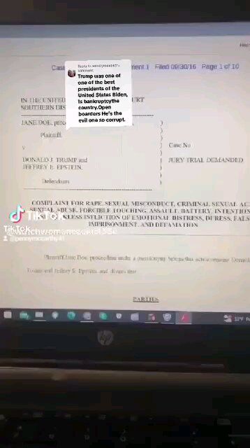 Katie Johnson Court Records against Trump and Epstein