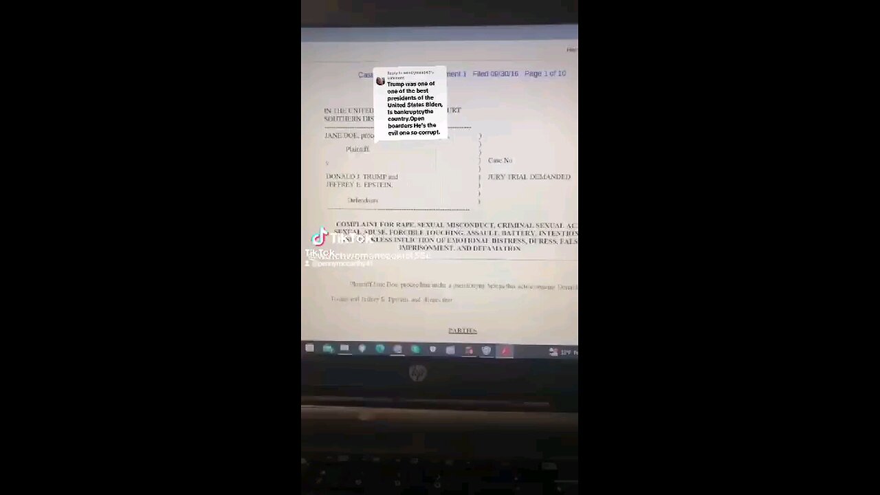 Katie Johnson Court Records against Trump and Epstein
