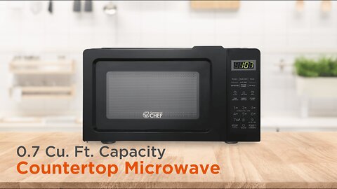 COMMERCIAL CHEF 0.7 Cubic Foot Microwave with 10 Power Levels