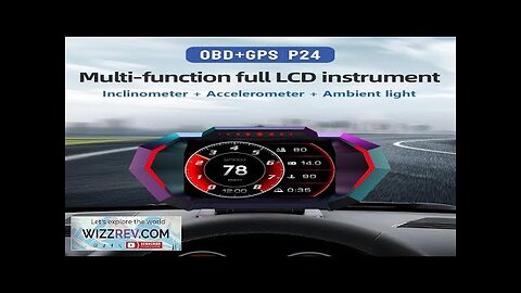 Car Head Up Display OBD+GPS Speedometer with 5 Alarm Functions Tachometer Water Review