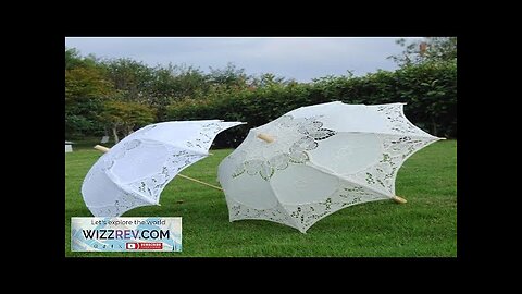 28/45/75CM Wooden Handle Lace Craft Umbrella Celebrity Lace Umbrella Wedding Photography Review