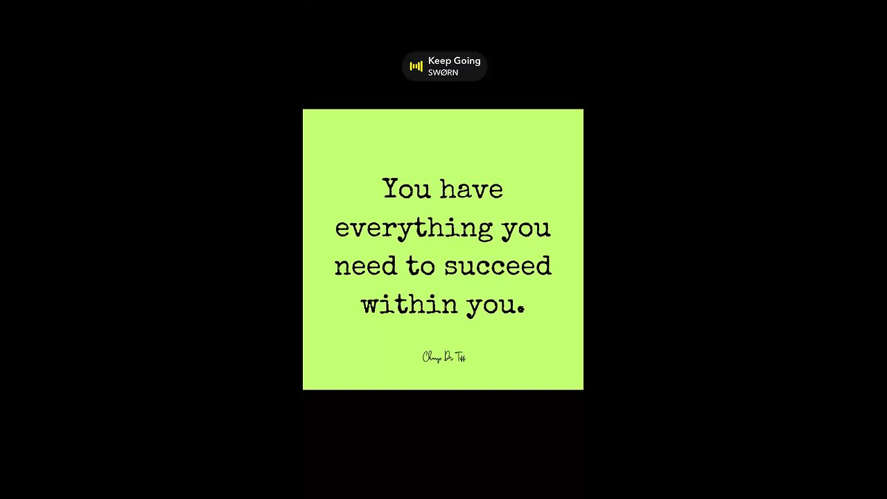 Trust yourself