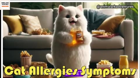 Cat Allergies Symptoms ⎮Cat Honey Allergies ⎮Cute Kitten 🍯🙀 #cat #aicats #allergies #catvideos2024