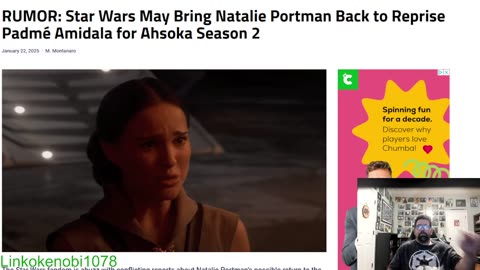 Natalie Portman Rumored To Return To Star Wars In Ahsoka Season 2