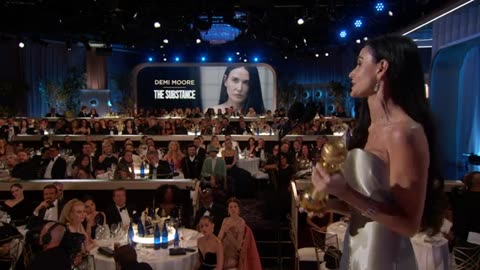 Demi Moore Wins Best Female Actor – Motion Picture – Musical_Comedy _ 82nd Annual Golden Globes