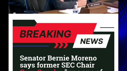 Senator Bernie Moreno says Gary Gensler was one of the stupidest people in government #news
