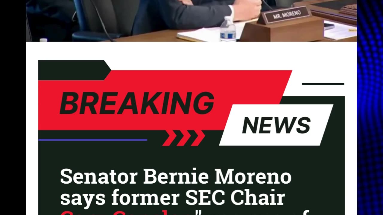Senator Bernie Moreno says Gary Gensler was one of the stupidest people in government #news