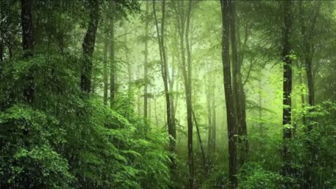 Relaxing Rain in the Misty Forest | Nature Sounds for Sleep, Study, and Meditation 🌧️✨