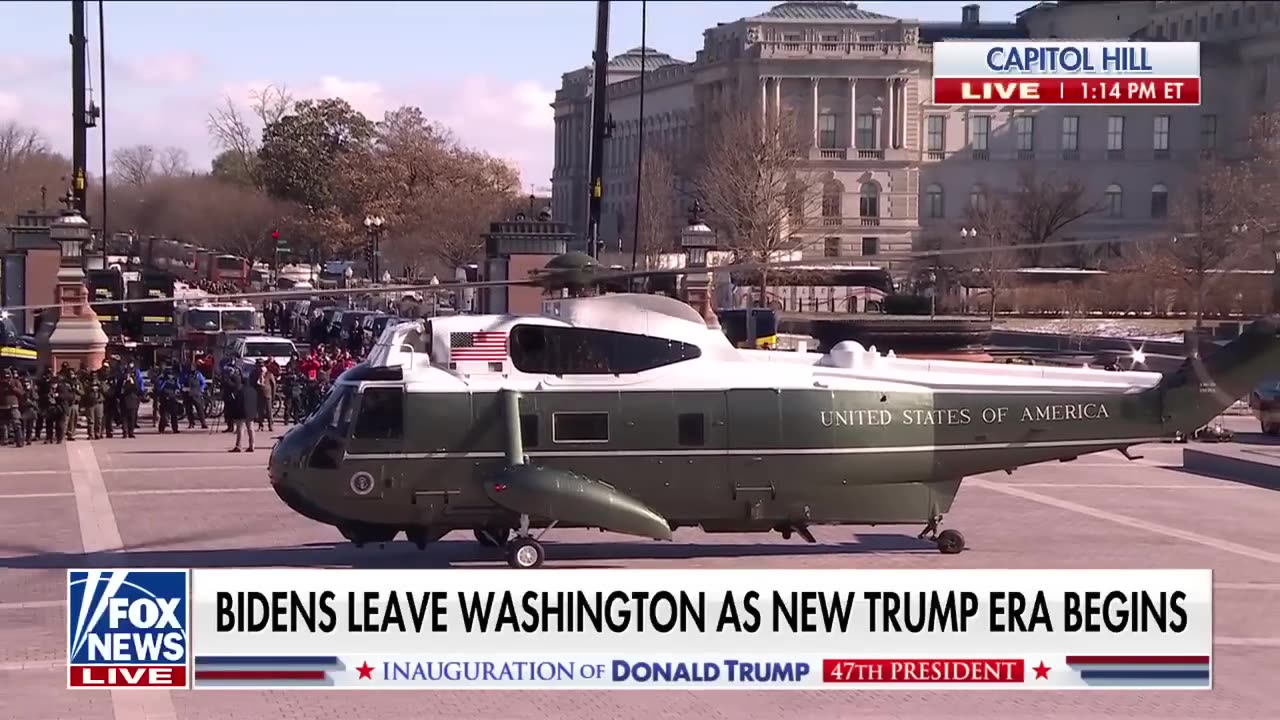 Bidens depart Washington, DC as Trump era begins