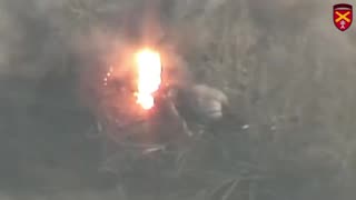 Destruction of a "Msta-B" 152-mm Self-Propelled Gun by Ukrainian Counter-Battery Artillery