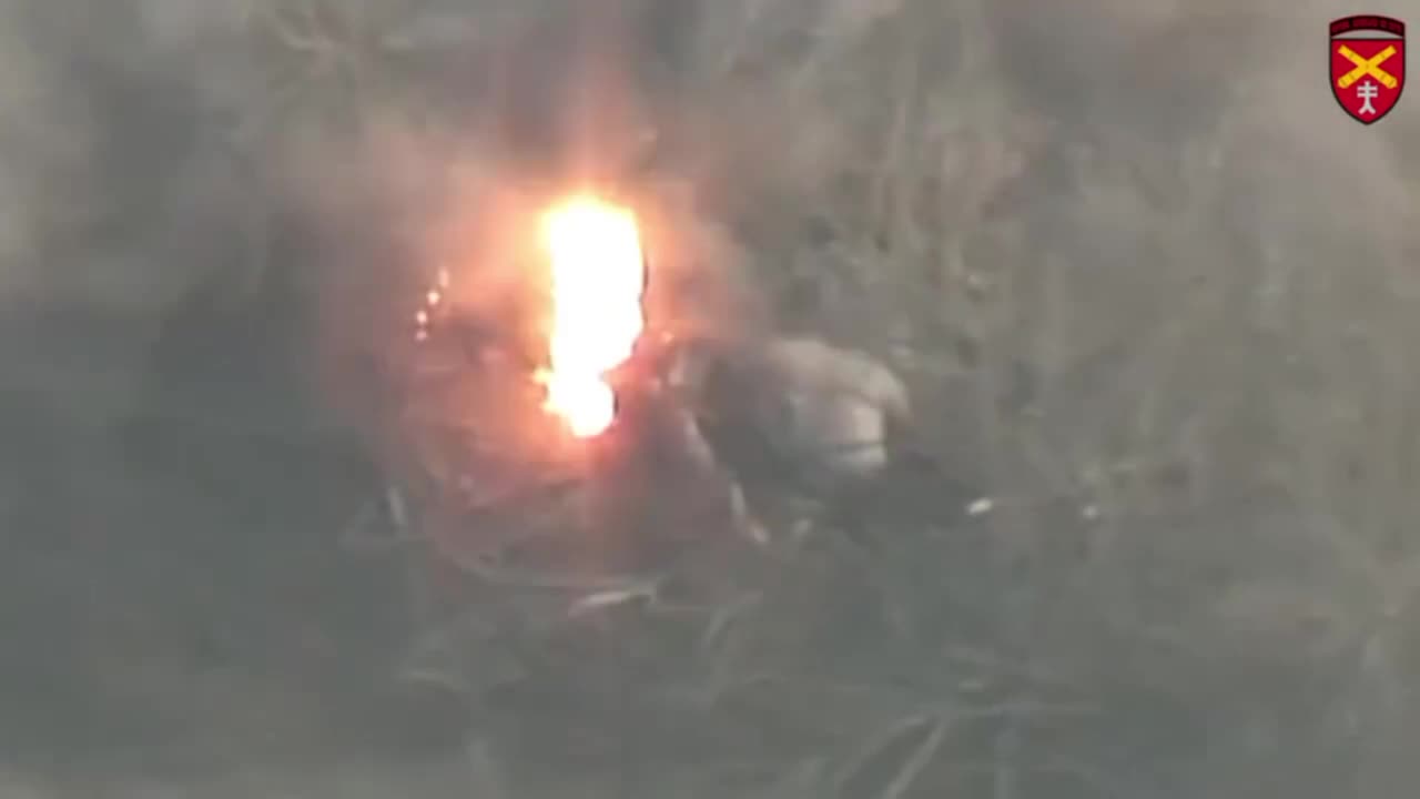 Destruction of a "Msta-B" 152-mm Self-Propelled Gun by Ukrainian Counter-Battery Artillery