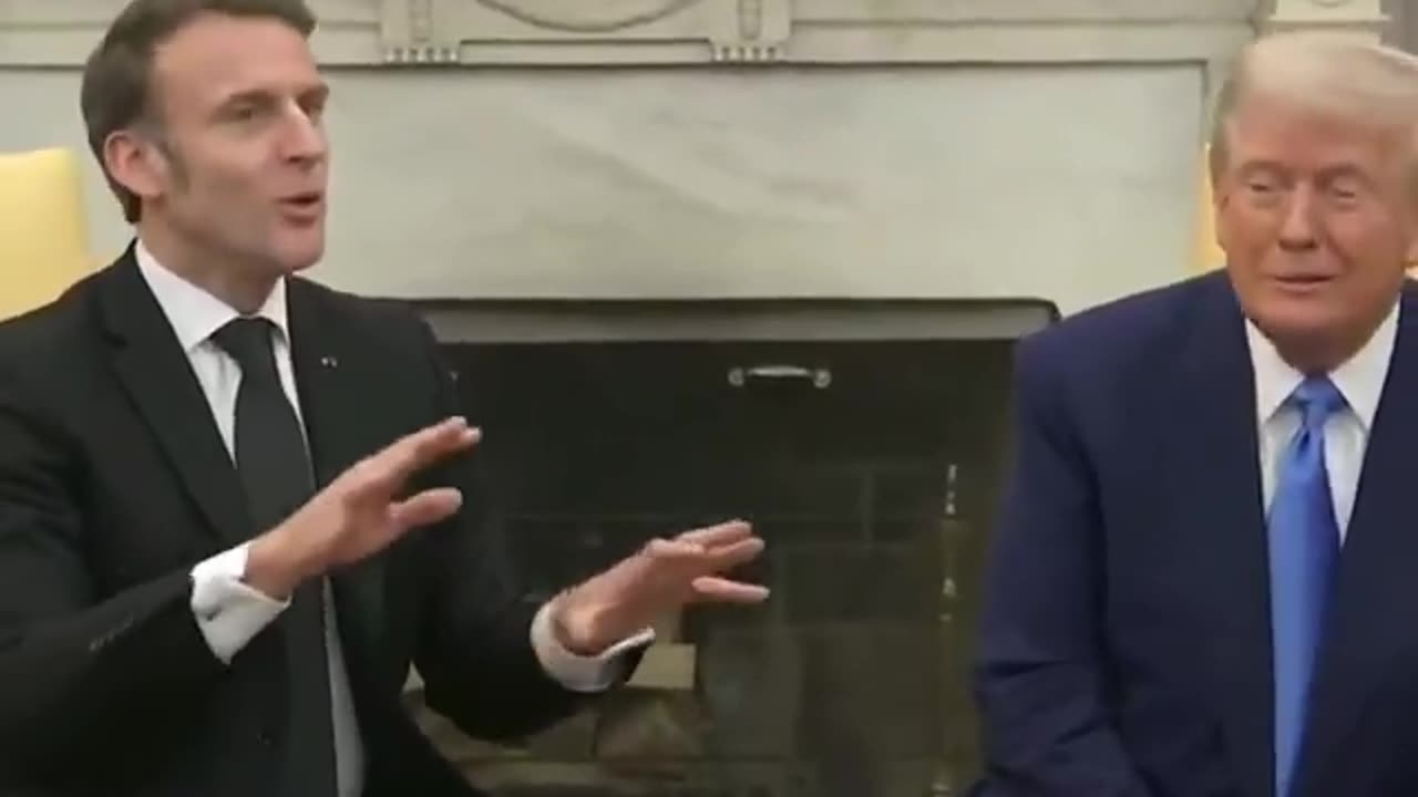 Watch as French President Emmanuel Macron corrects and embarrasses Trump