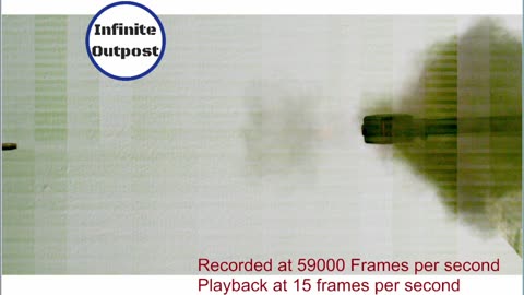 High Speed Camera catches 50bmg at 59000fps - Playback at 15fps